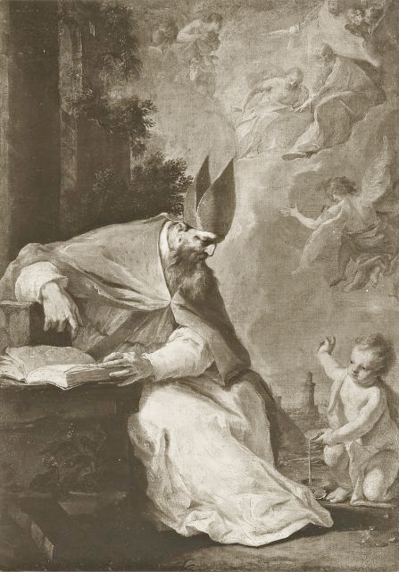 Agostino e il bambino sulla spiaggia
