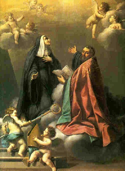Agostino e santa Monica di Antonio Rossi a Bologna
