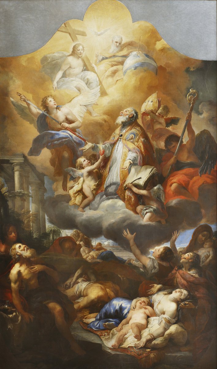 Sant'Agostino con la Santissima Trinità protegge dalla peste