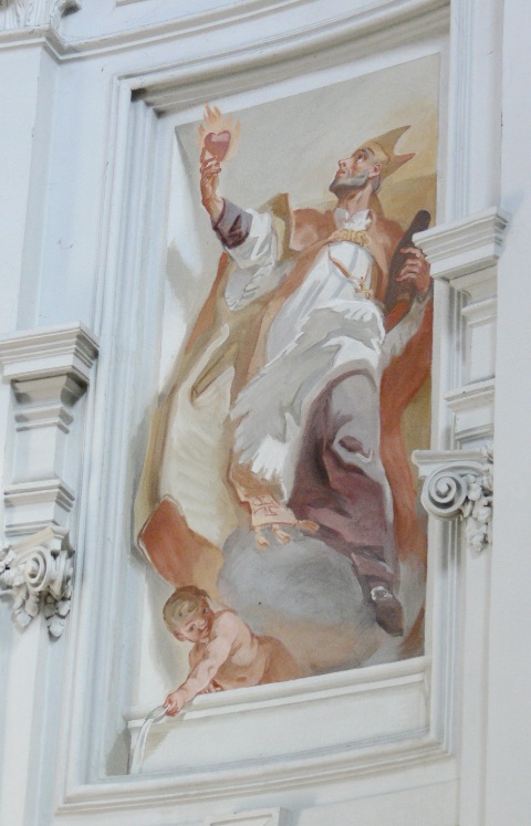 Agostino vescovo e cardioforo nella chiesa della Santa Trinità a Salisburgo
