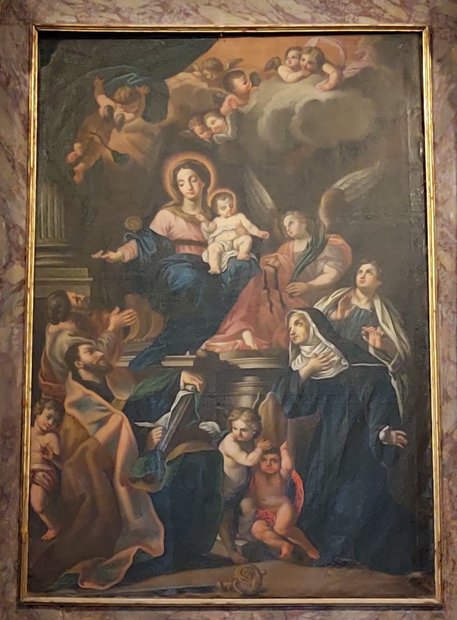 Agostino e Monica con la Madonna della cintura