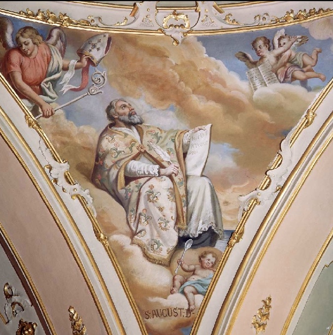 Sant'Agostino Dottore della Chiesa e il bambino sulla spiaggia