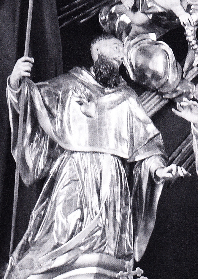Agostino e santi agostiniani in adorazione della Trinità e della Madonna della Consolazione