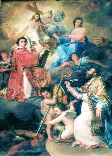 Trinità, Vergine, Agostino e Lorenzo a Pesaro, chiesa di S. Agostino