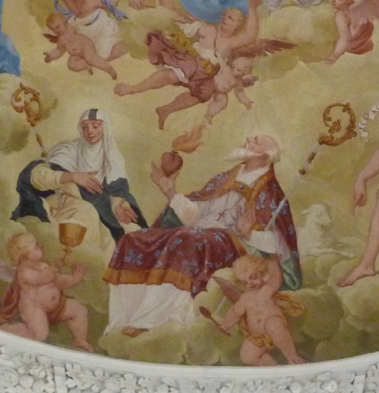 Particolare di sant'Agostino e la badessa Mechthild von Dießen