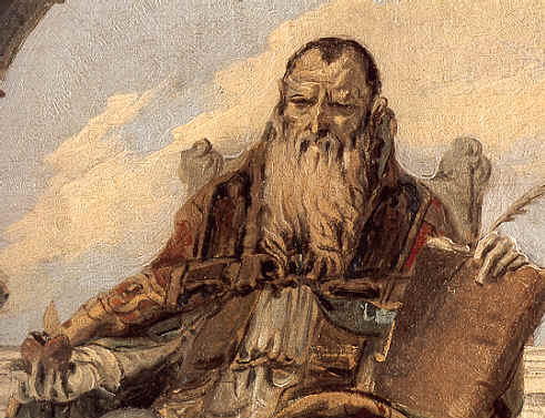 Sant'Agostino, Luigi di Francia, San Giovanni Evangelista e un vescovo