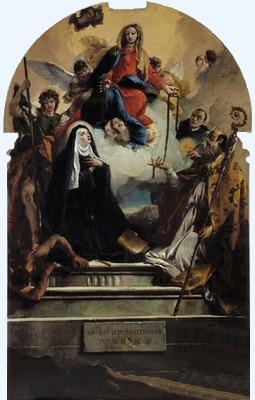 Madonna della Cintura e i santi Michele Arcangelo, Nicola da Tolentino, Agostino e Monica opera di Giovan Battista Tiepolo che proviene dalla chiesa della Madonna della Consolazione di Pirano