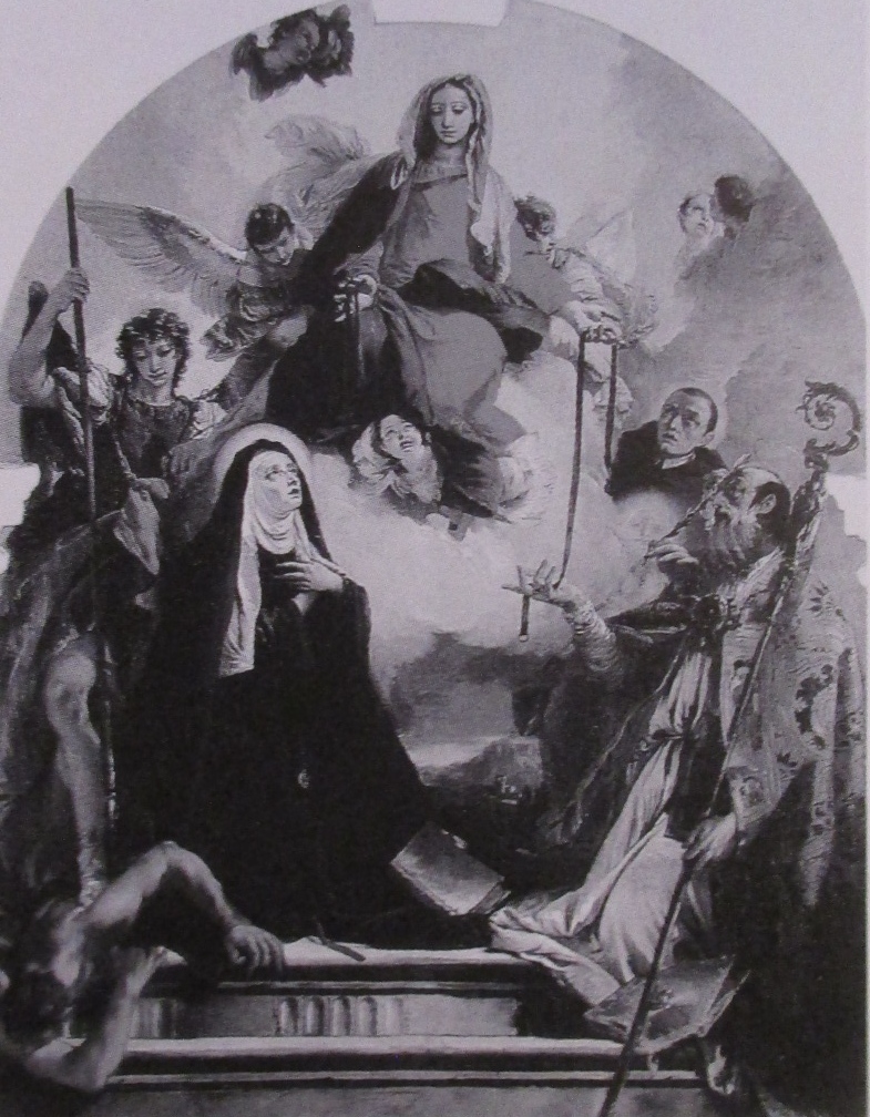 Madonna della Cintura e i santi Michele Arcangelo, Nicola da Tolentino, Agostino e Monica opera di Giovan Battista Tiepolo che proviene dalla chiesa della Madonna della Consolazione di Pirano