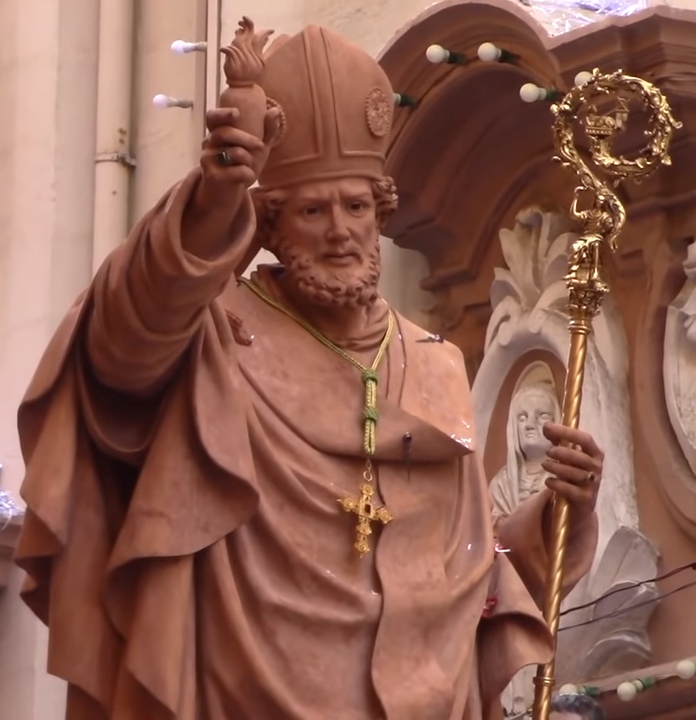 Agostino vescovo e Dottore della Chiesa: particolare del volto