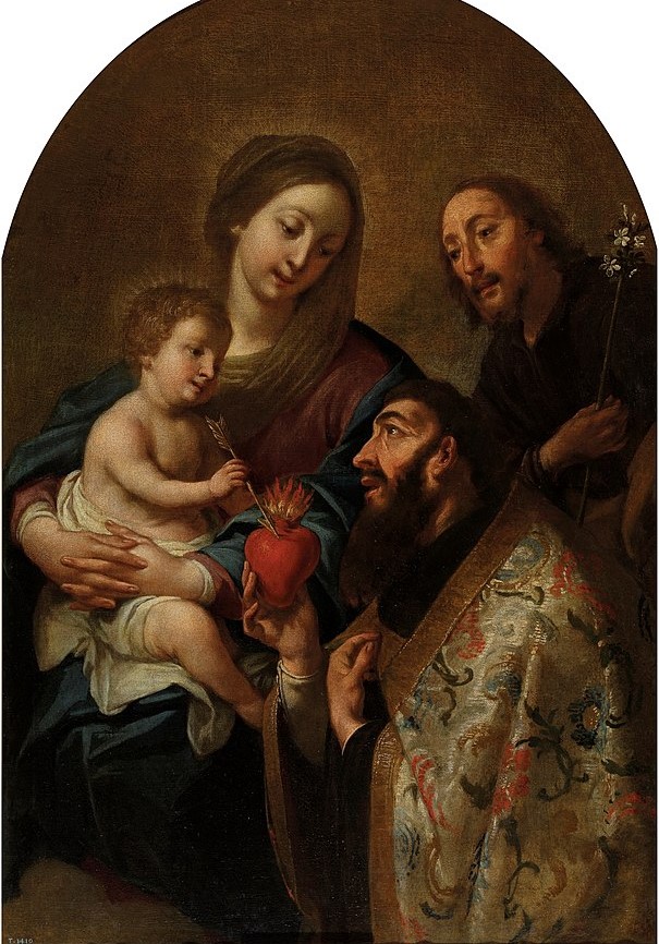 Agostino con il cuore fiammante trafitto dall'amore di Dio