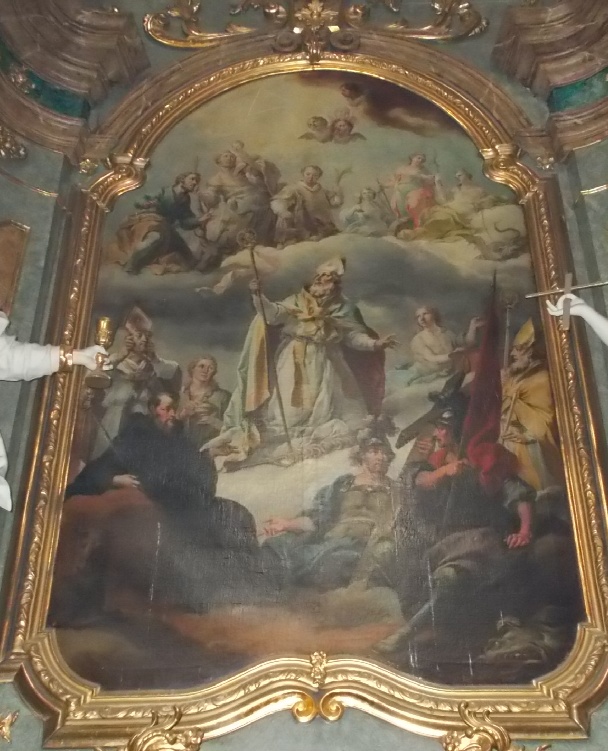 Agostino in gloria fra religiosi serviti