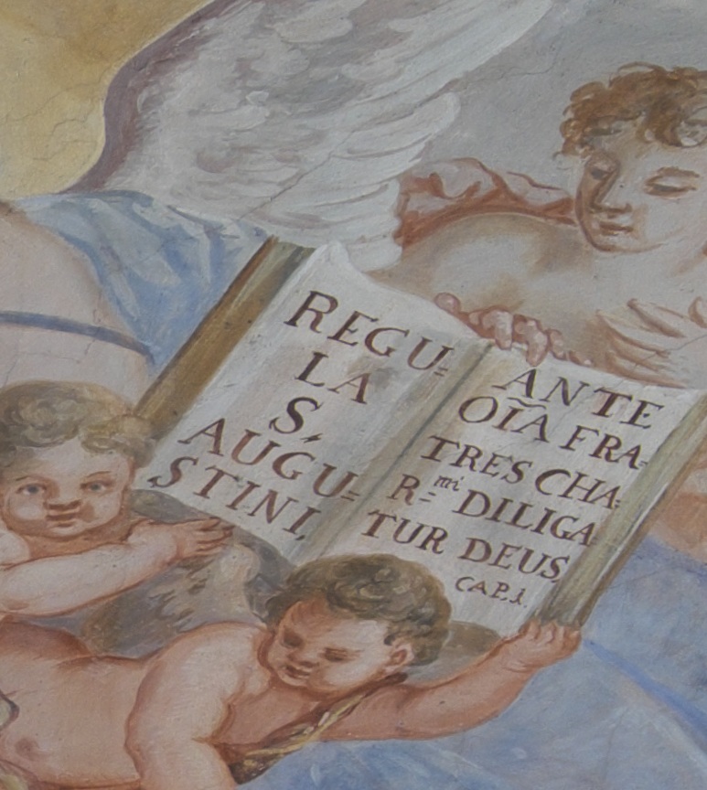 La gloria di Sant'Agostino e Norberto con donazione scapolare e regolare