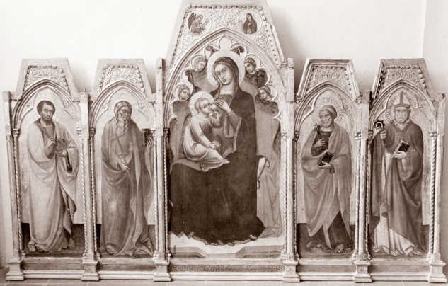 Annunciazione, Madonna con Bambino e angeli, San Bartolomeo, Sant'Andrea, San Pietro, Sant'Agostino