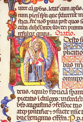 Sant'Agostino Vescovo e Dottore a Madrid, Real Biblioteca de El Escorial, Breviario Romano