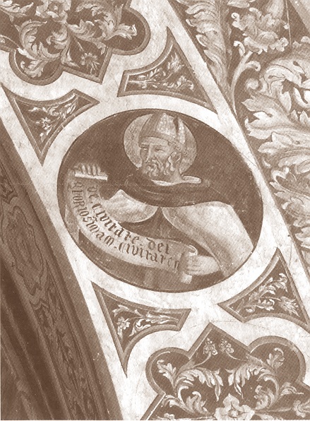 Bartolo di Fredi, sant'Agostino vescovo nella chiesa di S. Agostino a Montalcino