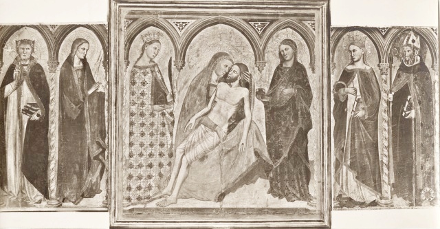 Cristo in pietà tra santa Caterina d'Alessandria e santa Lucia, San Gregorio Magno e santa Maria Maddalena, Santa Margherita d'Antiochia e sant'Agostino