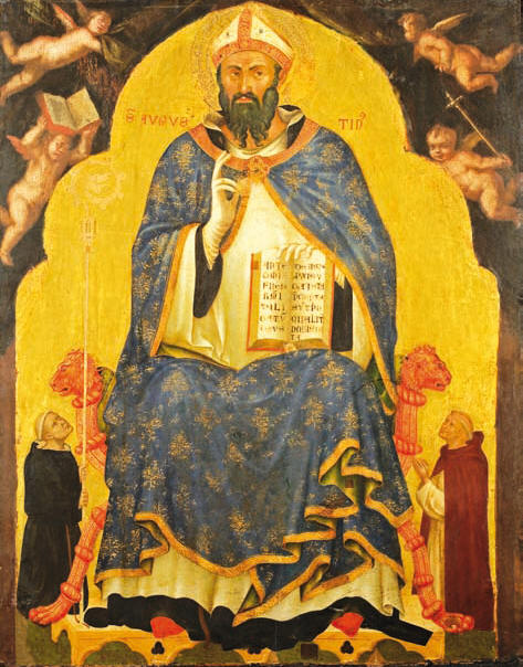 S. Agostino consegna la regola fra due frati domenicani