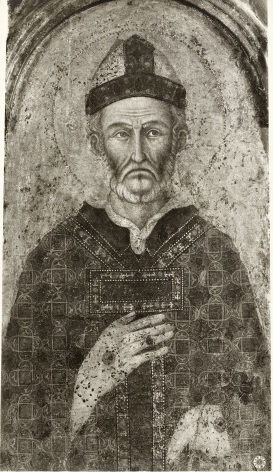 La Vergine con San Pietro, Sant'Antonio Abate, Sant'Agostino, San Paolo e Angeli: particolare di sant'Agostino