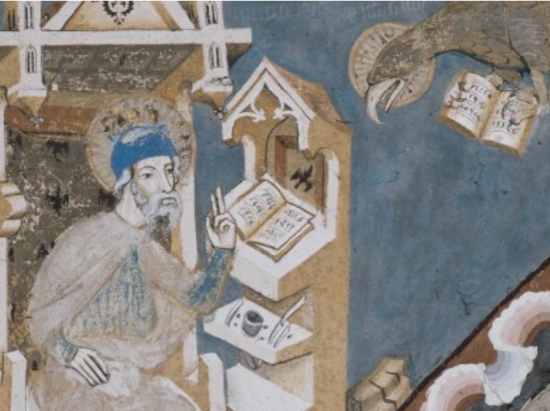 Sant'Agostino vescovo nel suo studio
