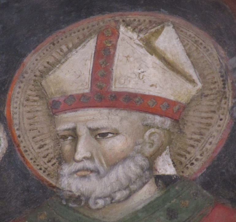 Sant'Agostino Vescovo e Dottore della Chiesa nel Nicchione del Battistero di Parma