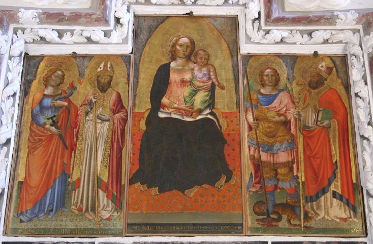 Madonna con Bambino, Santa Lucia, San Nicola di Bari, San Michele Arcangelo, Sant'Agostino