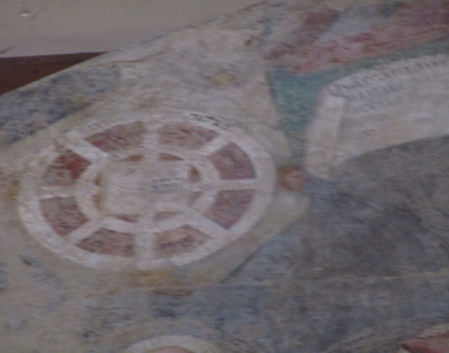 Trionfo di Sant'Agostino: particolare della doppia ruota della filosofia