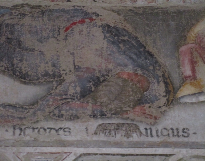 Trionfo di Sant'Agostino: particolare del re Erode