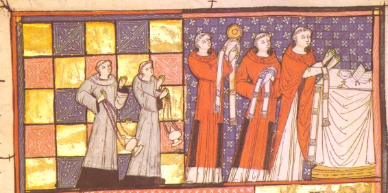 Agostino sacerdote davanti all'altare del Signore