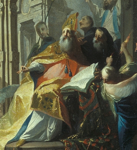 Agostino scrive libri a difesa della fede cattolica