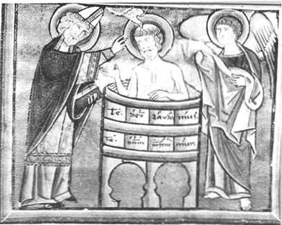 La leggenda del Te Deum da un manoscritto di Cividale