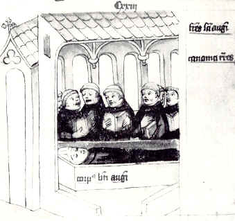 Eremitani e canonici celebrano