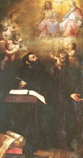 Immagine di S. Agostino in estasi fra angeli