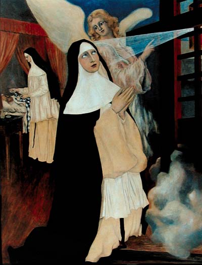 Vocazione di Caterina di S. Agostino (1943) di Alfred Pellan (1906-1988) nel Musée des Augustines de l'Hôtel-Dieu-de-Québec