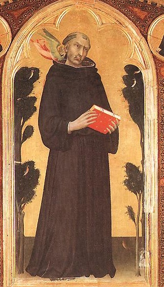 Particolare del Beato Novello in una pala di Simone Martini a Siena, tempera su tavola; 200 x 256