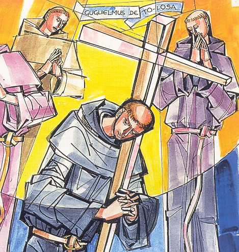 Immagine del beato Guglielmo da Tolosa in un dipinto di Hajnal