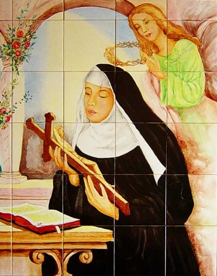 Santa Rita in una raffigurazione in ceramica del 1861