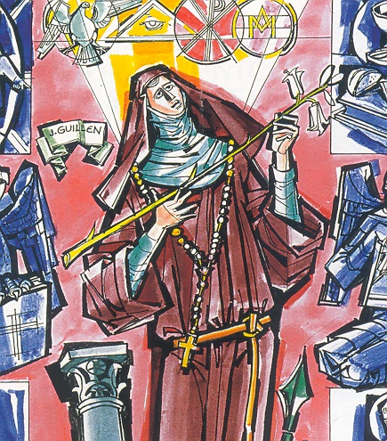 Raffigurazione di Maria Giovanna Guillén in un dipinto di Hajnal