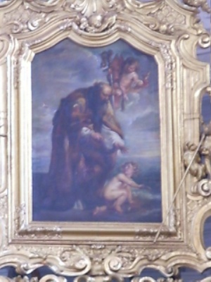 Copia del quadro di Rubens con Agostino e il bimbo sulla spiaggia