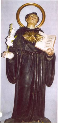 Immagine di San Nicola da Tolentino nella chiesa di Cervo