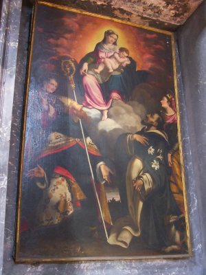 Pala della Madonna in Gloria con il Bambino e Santi, opera di A. Mainardi (1585)