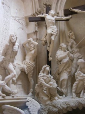 Flagellazione di Gesù Cristo, stucco di Giovanni Battista Barberini (1666)