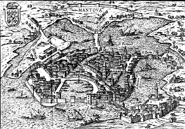 Veduta della città di Mantova