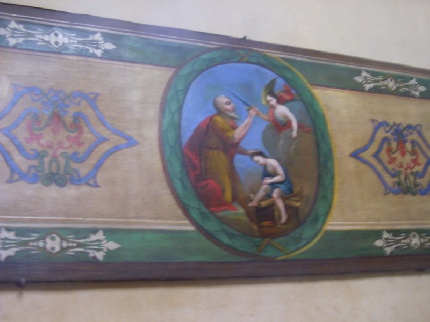 Particolare della predella della pala d'altare della cappella