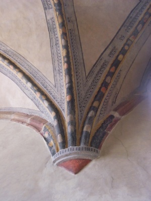 Particolare delle vele gotiche della cappella