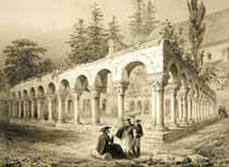 Litografia del convento di Daoulas