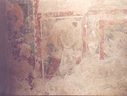 Particolare dell'affresco medioevale