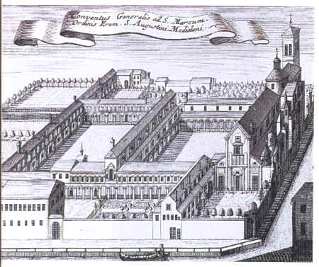 Stampa che riproduce il monastero di san Marco