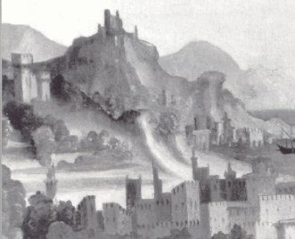 Stampa del complesso di sant'Agostino a Grottammare
