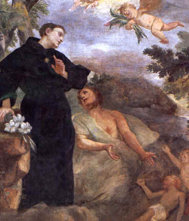 Affreschi del chiostro: San Nicola da Tolentino