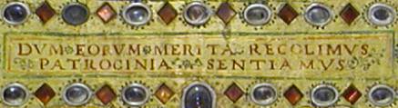 L'iscrizione del corpo centrale del Trittico